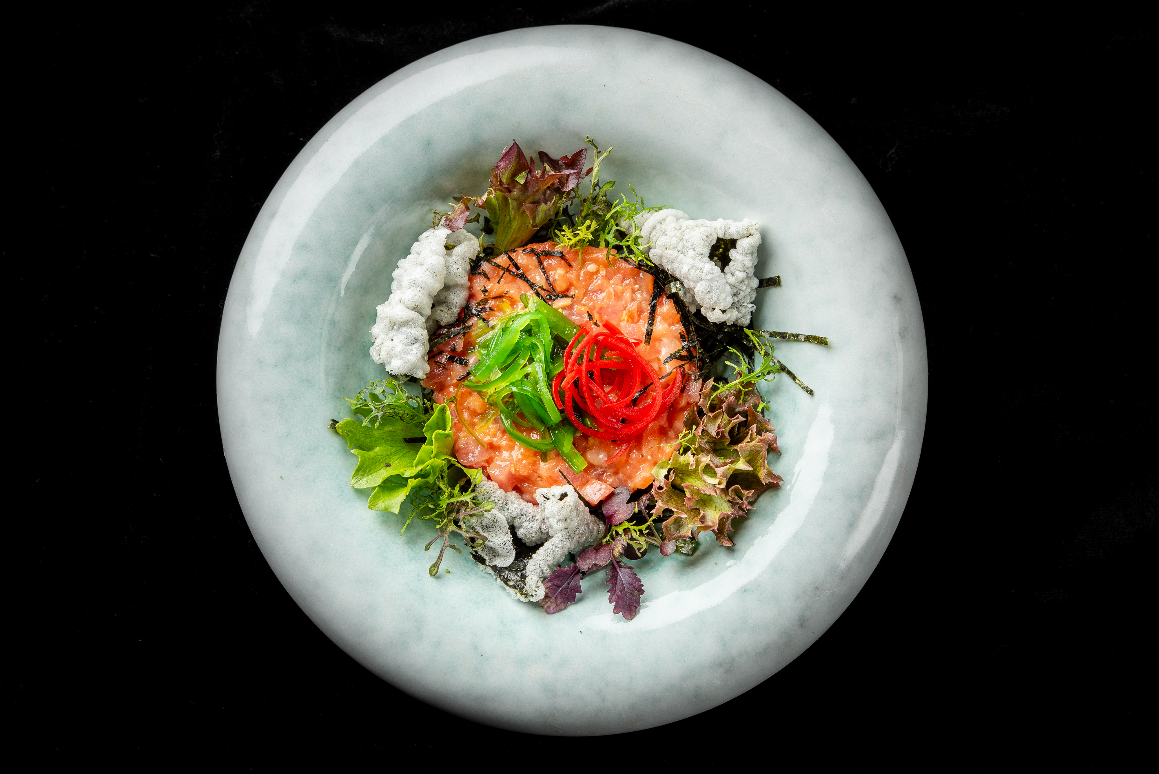 Trout and Tuna Tartare<br>120 g.